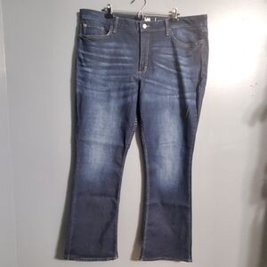 Lee Riders Midrise Bootcut Women's Jeans Size 20 Dark Wash
